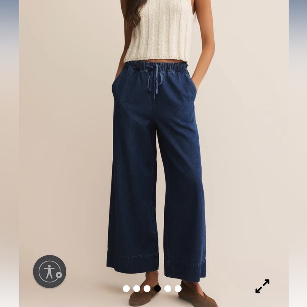 Z Supply Indigo Weston Luxe Soft Denim Pants - Picture 2 of 8